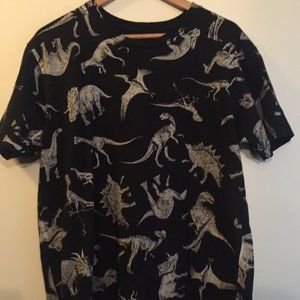 Black/White Dinosaur T-shirt Size Large